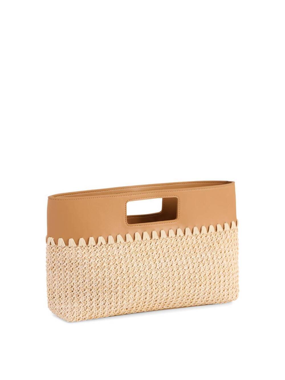 NEW SHIRALEAH women's mia top handle clutch bag in tan